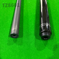Queue de billard professionnelle Black Technic 1/2 en fibre de carbone véritable de qualité supérieure, 58 pouces, 12,75 mm, avec extension en graphite