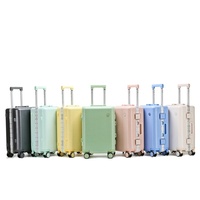 Valise à roulettes unisexe pour étudiant, 24 pouces, 20 pouces, style japonais, roues universelles silencieuses, bagage à main léger, imperméable