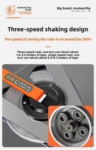 Metro a Nastro in Acciaio Lion di Prima Classe, Precisione 30m, Righello di Alta Precisione, Grande Strumento di Misurazione in Acciaio Plastico - Product Image 3