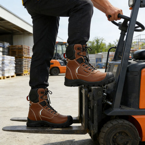 Stivali di Sicurezza AEGISEC con Punta in Acciaio per <span class=keywords><strong>Uomo</strong></span>, Protezione Alta Caviglia, Antiscivolo per Lavoro Pesante e Attività all'Aperto - Product Image 1