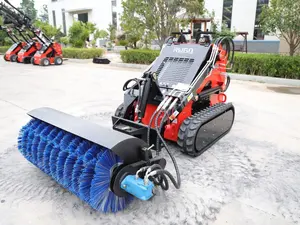 Sdrg Mini Skid Steer lật với bánh xe tuyết Blower cho Skid chỉ đạo Bộ nạp