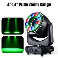 Luces LED de escenario de aluminio 12x60W Bee Eye con cabezal móvil, sistema dual DMX512, IP20 para conciertos, eventos, giras, bodas, fiestas, alquiler, OEM