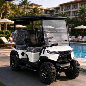Carrito de Golf Eléctrico de Litio de 4 Plazas con Color Personalizable, Carrito de Golf Todoterreno con Suspensión Independiente, Llantas de 12-14 Pulgadas y Bi - Product Image 1