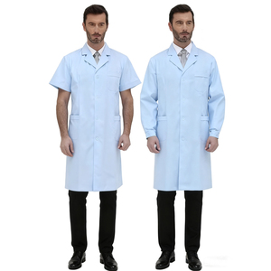 Bata <span class=keywords><strong>de</strong></span> Laboratorio Personalizada para <span class=keywords><strong>Hombre</strong></span>, Blanca, Profesional, Larga, Uniforme <span class=keywords><strong>de</strong></span> Médico <span class=keywords><strong>de</strong></span> Hospital - Product Image 1