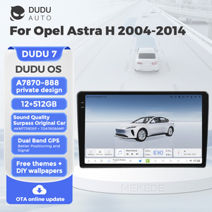 DUDUAUTO pour Opel <span class=keywords><strong>Astra</strong></span> <span class=keywords><strong>H</strong></span> 2004 - <span class=keywords><strong>2014</strong></span> Système multimédia de voiture Android modifié, navigation Bluetooth, Car-play, écran de recul - Product Image 2