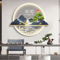 Horloge de haute qualité Décoration Style nordique Peinture abstraite Décoration murale Décoration intérieure Horloge électronique créative Décoration de la maison