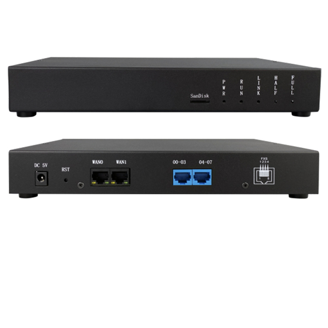 EXCELLTEL PBX Voice Gateway IPG-208 RJ45 SIP Call Control 8 FXO Ports Stainless Steel 1 Year Warranty CE ROHS Certified Office