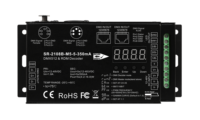 Décodeur DMX512 5 canaux Ultra-Pro avec RDM, 12-48VDC, résolution 8/16 bits, courbe gamma 0.1-9.9
