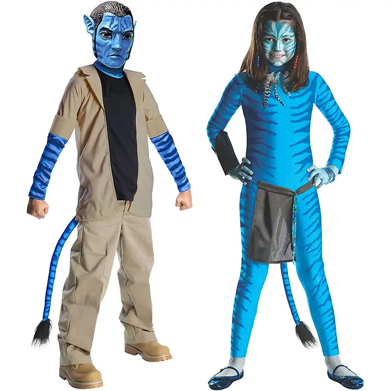 Popüler Film Cosplay kostüm Avatar cadılar bayramı performans karnaval giyim çocuklar için giyinmek için parti