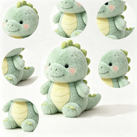 Peluche dinosaure OEM originale, personnalisée selon le design du client, animal en peluche sur mesure, produit de marque, mignonne et douce, rembourrée en coton PP et polyester