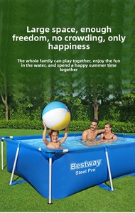 <span class=keywords><strong>Piscine</strong></span> <span class=keywords><strong>tubulaire</strong></span> rectangulaire en PVC authentique et épaisse, avec structure de support renforcée, pour enfants, usage domestique et événementiel - Product Image 5