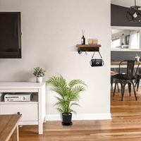 Porte-clés mural rustique en bois, étagère à crochets pour clés, organisateur de courrier et de lettres pour entrée, support de rangement de style ferme pour la maison