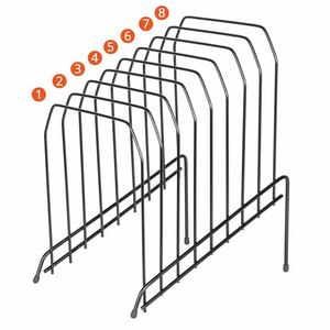 Metal Incline Desktop <b>File</b> Sorter 8 Compartments <b>File</b> <b>Organizer</b> Desk <b>Organizer</b> - Product Image 3
