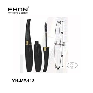 Tube de mascara blanc incurvé vide, flacon de mascara en plastique de forme spéciale avec bouchon à vis, emballage cosmétique personnalisé avec logo, contenant pour cils - Product Image 2