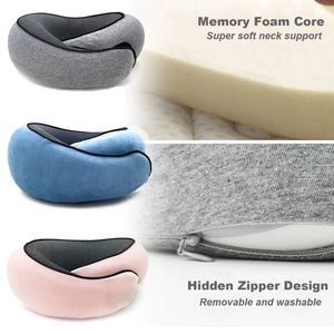 Adjustable Soft Memory Foam Ergonomic Airplane U-Shape <strong>Travel</strong> <strong>Pillow</strong> Portable Cervical Relax with Massage Feature - Product Image 6