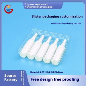 Bandeja De Bolha Descartável Personalizada Para Embalagem Farmacêutica Bandeja Plástica Médica Suporte De Frasco De Ampola Reciclável - Product Image 2