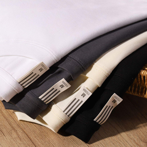 Nhà sản xuấ<span class=keywords><strong>t</strong></span> quần áo <span class=keywords><strong>t</strong></span>ùy chỉnh 230g Combed Cotton cộng với kích thước lỏng màu rắn dài tay áo Crew Neck <span class=keywords><strong>T</strong></span>-Shirt gân Cuff cho nam giới - Product Image 4