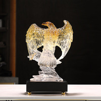 Sculpture d'aigle émaillée en résine époxy, art populaire artistique, figurine décorative personnalisée pour la maison et les fêtes