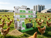 Máquina para Elaborar Alimento para Aves de Corral lUODATE 2-4TPH para Ganado Vacuno, Ovino y Porcino con Certificación CE
