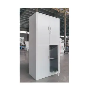 FAS-022 modern iron cupboard office storage cabinet overhead metal two door office filing cabinet