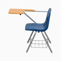 Tables en plastique très vendues pour les événements, chaises en plastique pour l'école, chaises d'école avec accoudoirs