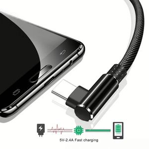 PD Charger <b>Cable</b> 90 Degree <b>Type</b> <b>C</b> <b>Cables</b> Data Wire 60W USB3.0 Nylon Phone <b>Cables</b> for Phone15 16 - Product Image 2