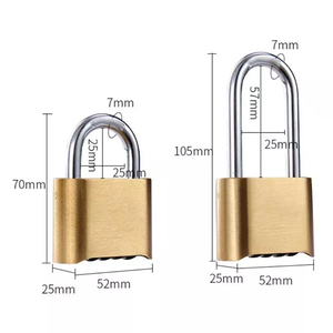 Antirust Dưới Bốn Chữ Số Kết Hợp Candado De Contrasena Mật Khẩu An Toàn Brass Padlock - Product Image 2