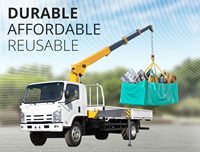 Sac de gestion des déchets TidyFriend, capacité 2 500 lb, robuste, réutilisable, pliable, pour déchets de jardin, rénovation de la maison, cour