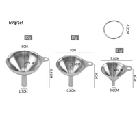 Ensemble d'ustensiles de cuisine miniatures en acier inoxydable Kingwise : entonnoir pour huile et jus, filtre à liquide, cuillères pour bouteilles, cuisine domestique