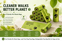 Sacs à déjections pour animaux de compagnie écologiques, rouleaux de sacs à déjections pour chiens, sacs à déjections biodégradables pour chiens et chats
