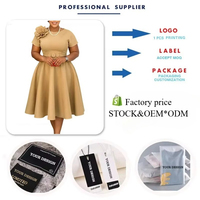 Robes d'été tendance D636 pour femmes, décontractées, élégantes, à manches courtes, col rond, coupe trapèze, robes de bureau pour femmes, robes africaines avec fleurs 3D