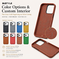 Étui de téléphone en cuir PU original avec logo personnalisé flexible pour iPhone 18 17 16 15 14 13 Pro Max, coque arrière magnétique en fibre de carbone