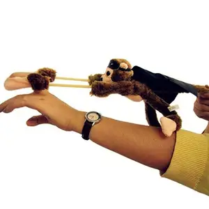 new product brown custom soft flying monkey screaming slingshot plush toy
