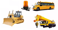 Feux de signalisation à LED ambre étanches DC12V-24V