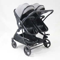 Jumeaux Poussette Double Poussette Bébé Poussette avec Siège Réversible Convertible à Nacelle