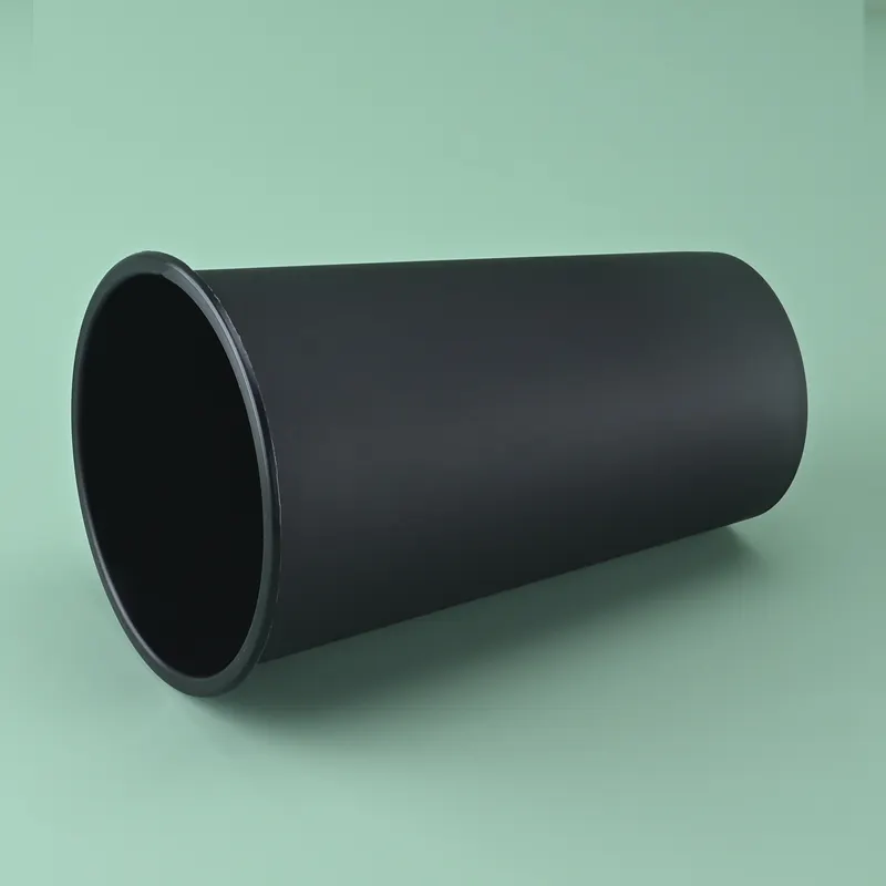 90 구경 일회용 블랙 플라스틱 컵 500ml 두꺼운 하드 플라스틱 음료 컵 맞춤형 버블 티 컵 인쇄 로고