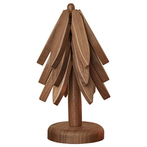 Sous-verre en bois massif, tapis isolant thermique, ornement de bureau pour tasse à thé, design en bois naturel - Product Image 2