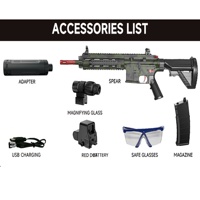 KK NOUVEAU Pistolet à billes de gel M416 de 91 cm, automatique et manuel, double mode, tir longue portée, jouet en plastique pour garçons et enfants