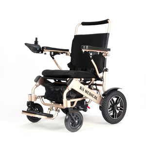 Fauteuil roulant électrique KSM-601 léger avec télécommande et sac de courses, fauteuil roulant pliable, fauteuil roulant électrique portable pas cher - Product Image 1