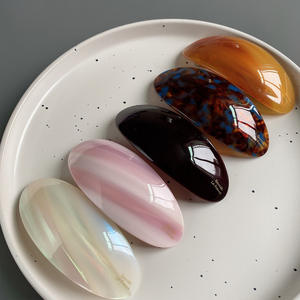 กิ๊บติดผมอะซิเตทขายตรงจากโรงงาน สไตล์เกาหลีเรียบง่าย กิ๊บหนีบผมรูปวงรีอเนกประสงค์ กิ๊บติดผมอะซิเตทแบบสั่งทำสำหรับผู้หญิง - Product Image 1