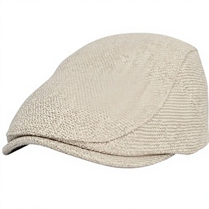 Béret personnalisé en gros style anglais en coton unisexe tendance style artiste à calotte plate réglable pour l'extérieur hiver - Product Image 1