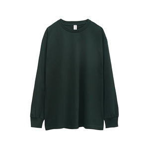 T-shirts décontractés à manches longues YFC250 250g 100% coton, logo personnalisé imprimé, côtes épaisses, design uni, coupe ample tendance - Product Image 5