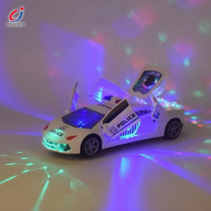 Voiture de <span class=keywords><strong>police</strong></span> jouet à piles Chengji, simulation de course, portes ouvrantes, avec musique et éclairage, pour enfants - Product Image 2