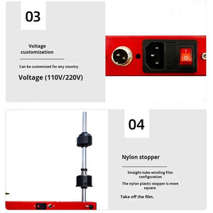 Machine d'emballage de film étirable électrique semi-automatique pour la logistique express alimentaire pour l'emballage des composants de moteur de base d'expédition - Product Image 5