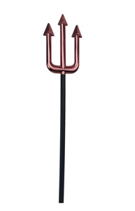 Decorazioni per feste di alta qualità a tema della morte di Halloween in plastica rossa con bacchetta di demone forchetta di colore personalizzato per feste di Halloween - Product Image 2