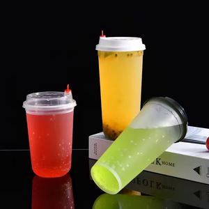 Tapas de Vasos Desechables Transparentes en Forma de U de PP de 90 mm con Logotipo Personalizado para Café, Té, Jugo, Té de Burbujas, Agua Mineral, Tequila - Product Image 6