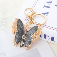 Op maat gemaakte nieuwe met emaille ingelegde diamanten prachtige vlinder dames tas sleutelhanger hanger autosleutelhanger