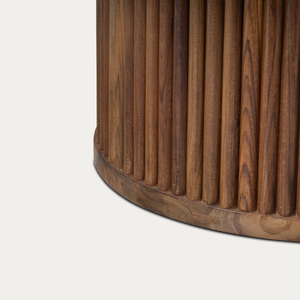 Nouvelle table basse ronde en bois massif de chêne naturel moderne pour salon, chambre d'hôtel, table basse de luxe pour l'extérieur, table basse unique - Product Image 3