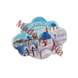 Aimant de réfrigérateur souvenir touristique en résine 3D, Crète, Grèce - Product Image 5