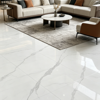 Carreaux de porcelaine blanche modernes antidérapants et antibactériens, certifiés CE, finition brillante effet marbre, pour salle de bain, 600x1200mm